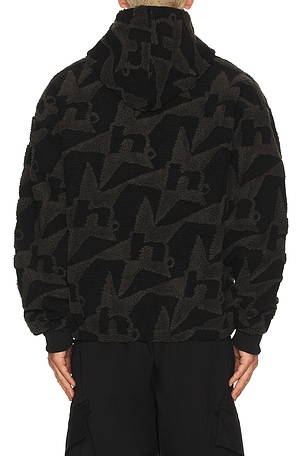 HUF H Star Repeat High Pile Jacket in Black