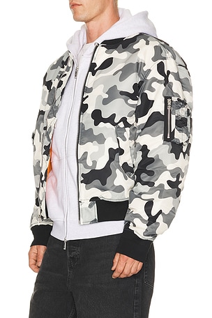 HUF Olympia Camo Flight Jacket in Grey