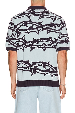 HUF Fantasies Knit Polo in Blue