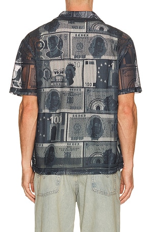 HUF Global Currency Lace Shirt in Black