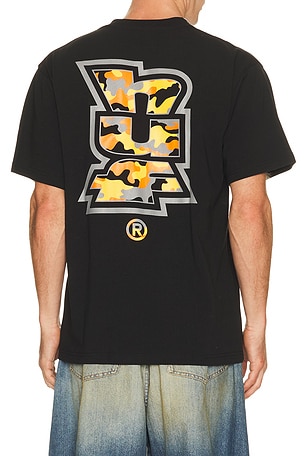 HUF Megablast Camo Tee in Black
