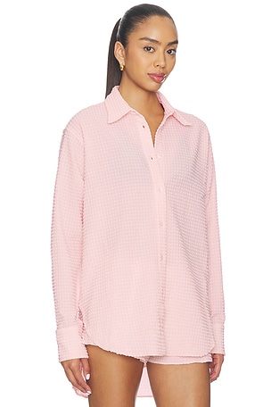 Hunza G Resort Shirt in Pink