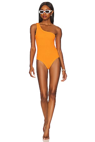 Hunza G Nancy One Piece in Mango Sorbet | REVOLVE
