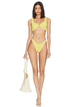 Hunza G Juno Bikini Set in Yellow REVOLVE