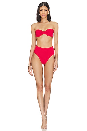 Oseree Lumiere Rose Bikini Set in Cherry