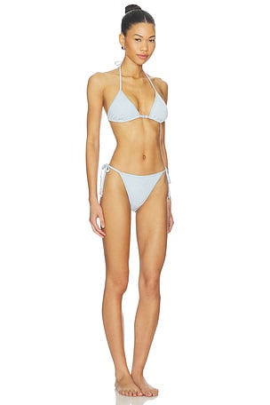 Hunza G Gina Beaded Bikini in Baby Blue