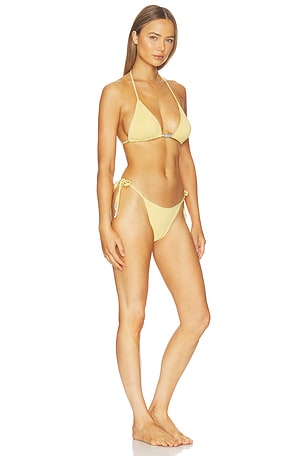 Hunza G Gina Beaded Bikini in Yellow