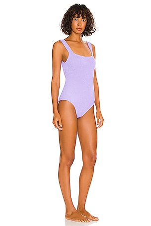Hunza G Square Neck One Piece in Lavender
