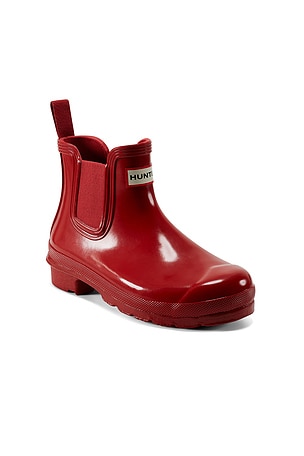Hunter bota origeN/Al chelsea gloss en color rojo