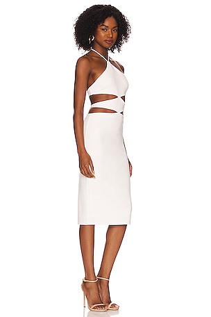 h:ours Silvana Midi Dress in White