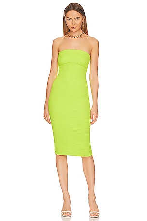 Lime Green Strapless Dress, Lime Green Maxi Dress