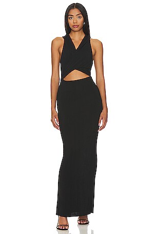 Nookie x REVOLVE Illegal Halter Gown in Black