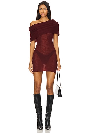 Adele Off The Shoulder Sweater Mini Dress h:ours