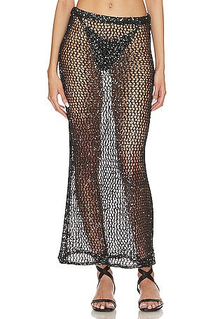 Manu Sequin Net Maxi Skirth:ours$187