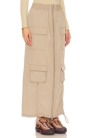 h:ours Emerson Maxi Skirt in Beige