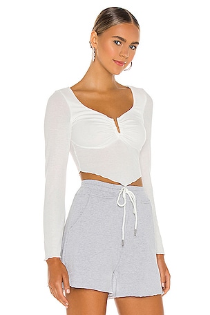 h:ours Tabitha Top in White