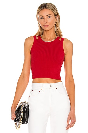Micro-perforated cropped cami