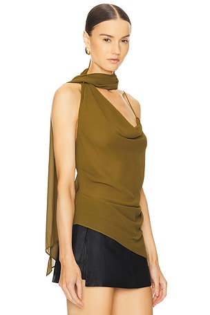 h:ours Anderson Top in Olive