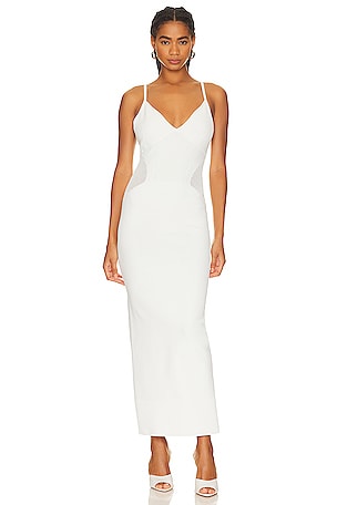 Mixed Pointelle Strappy Gown Herve Leger