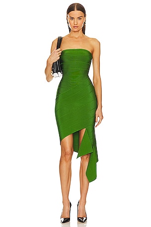 Slashed Bandage Strapless Mini DressHerve Leger$990