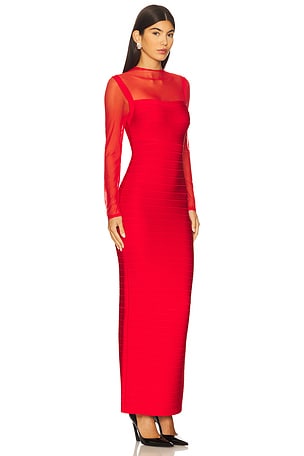 Herve Leger The Ella Gown in Red