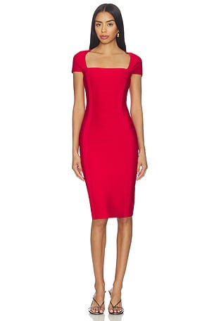 VESTIDO MIDI THE PREMIERE DRESS Herve Leger
