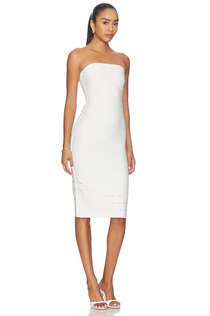 Herve Leger ROBE THE CASSIDY en Blanc