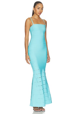 Herve Leger ROBE DE SOIRÉE THE ELORA en Bleu