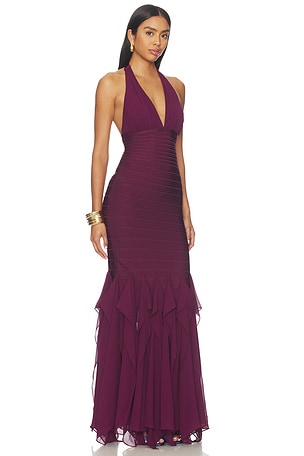 Herve Leger The Louisa Gown in Purple