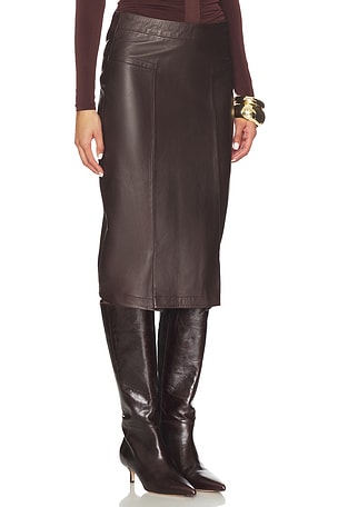 Herve Leger The Estella Skirt in Brown