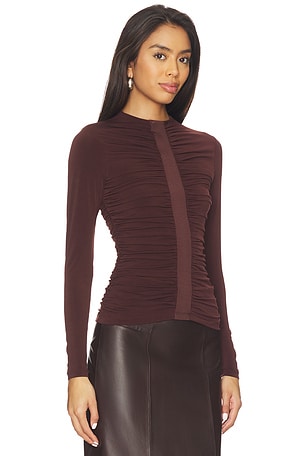Herve Leger The Veronica Top in Brown