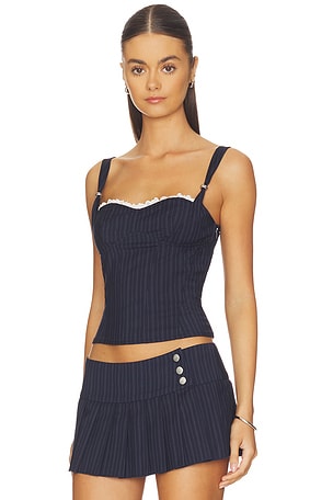 I.AM.GIA Marrion Corset Top in Navy. Size XXS. Also