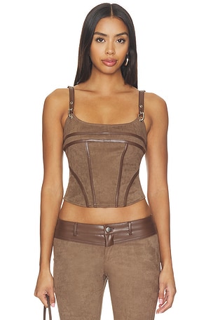 Viviane Suede Corset Top I.AM.GIA