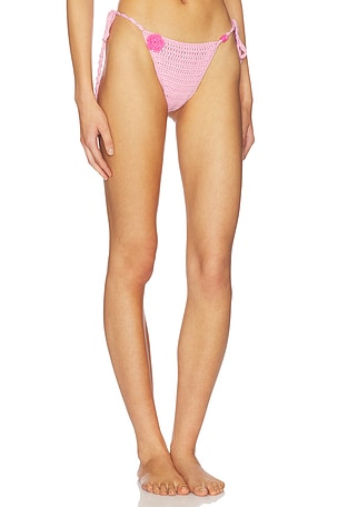 I.AM.GIA Crochet Bikini Bottom in Pink. Size S. Also