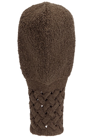 ISA BOULDER Cableweave Balaclava in Brown
