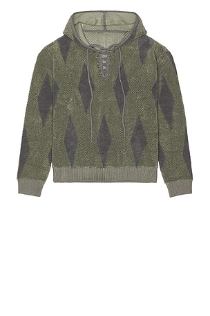 Small Argyle Towel Hoodie ISA BOULDER