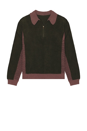 Relax Zip Up Polo Sweater ISA BOULDER