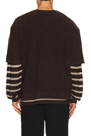 ISA BOULDER Repeat Stripe Top in Brown