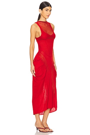 ISA BOULDER Rider Maxi Dress in Red
