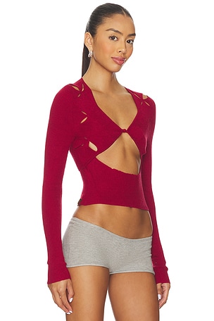 ISA BOULDER Argyle Open Top in Red