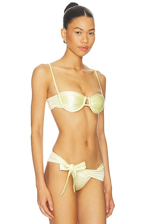 ISA BOULDER Static Bikini Top in Lemon