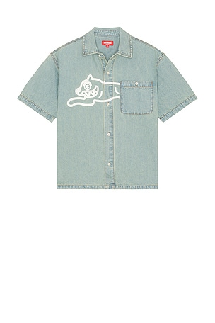 Blue Dog Short Sleeve Woven Shirt ICECREAM