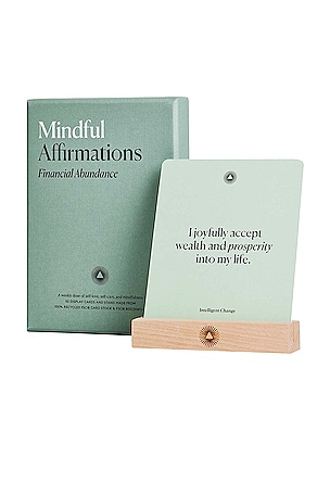 Intelligent Change Mindful Affirmations Financial Abundance in Green