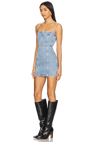 Icon Denim Judy Mini Dress in Blue