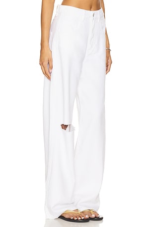 Icon Denim Poppy Wide Leg in White