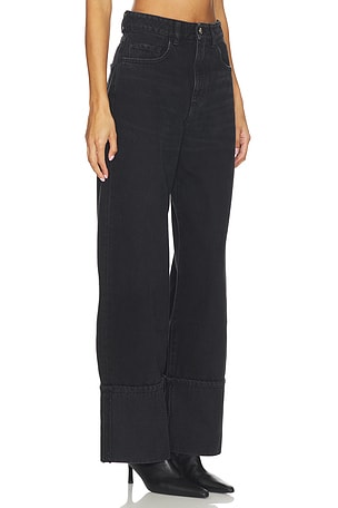 Icon Denim Kiki Wide Leg Jeans in Black. Size 32. Also