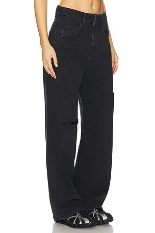 Icon Denim JAMBES LARGES POPPY en Noir