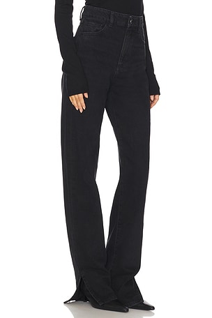 Icon Denim Jodie Straight Jeans in Black. Size 32. Also