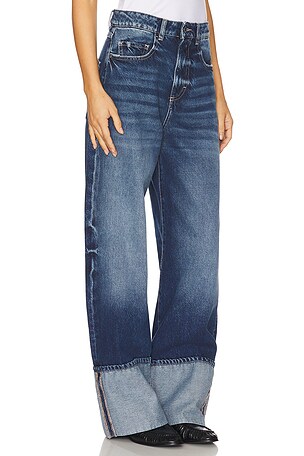 Icon Denim Kiki Wide Leg Jeans in DARK BLUE