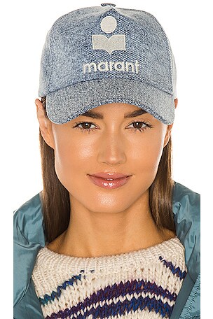 Isabel Marant TYRON Basesball Cap in Light Blue Denim Isabel Marant Blue Denim Tyron Baseball Cap 56cm Isabel  main image 2